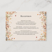 Carte D'accompagnement Réception De Mariage Beige De Chute Simple Rustiqu (Devant)