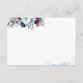 Carte D'accompagnement Réception de mariage Berry Blue et Bourgogne /Déta (Dos)