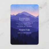 Carte D'accompagnement Réception de mariage Blue Mountains (Devant)
