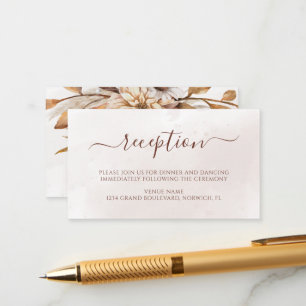 Carte D'accompagnement Réception de mariage bohème automnal Terracotta Ru