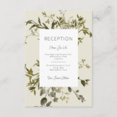 Carte D'accompagnement Réception de mariage Boho Delicate Verdure (Devant)