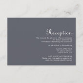 Carte D'accompagnement Réception De Mariage Boho Soirée Simple (Devant)