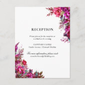 Carte D'accompagnement Réception de mariage Bold Magenta Spring (Devant)