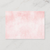 Carte D'accompagnement Réception de mariage botanique aux fleurs roses (Dos)