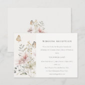 Carte D'accompagnement Réception de mariage botanique Lilac Fleur sauvage (Devant / Derrière)