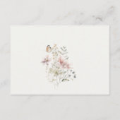 Carte D'accompagnement Réception de mariage botanique Lilac Fleur sauvage (Dos)