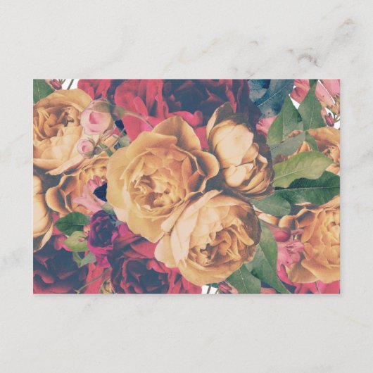 Carte D'accompagnement Réception de mariage botanique moderne (Dos)