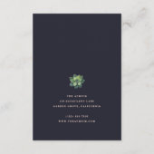 Carte D'accompagnement Réception De Mariage Botanique Succulente (Dos)