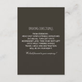 Carte D'accompagnement réception de mariage branches d'arbre rustiques & (Dos)