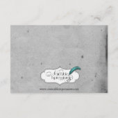Carte D'accompagnement Réception de mariage chic avec thème de hibou goth (Dos)