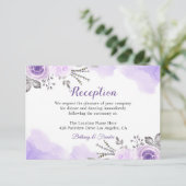 Carte D'accompagnement Réception de mariage chic et tendance aux fleurs p (Debout devant)