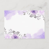 Carte D'accompagnement Réception de mariage chic et tendance aux fleurs p (Dos)