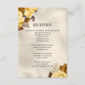 Carte D'accompagnement Réception de mariage classique Boho Elegance Gold (Devant)