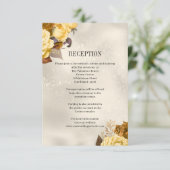 Carte D'accompagnement Réception de mariage classique Boho Elegance Gold (Debout devant)