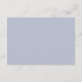 Carte D'accompagnement Réception de mariage classique Dusty Blue Monogram (Dos)