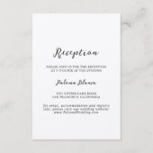 Carte D'accompagnement Réception De Mariage Classique Simple Kraft (Devant)