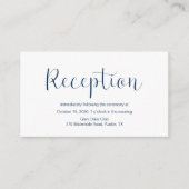 Carte D'accompagnement Réception de mariage, Conception minimale, Police (Devant)