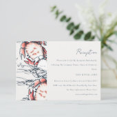 Carte D'accompagnement Réception de mariage côtière de crabe sous-marin d (Debout devant)