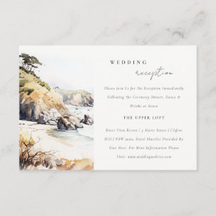 Carte D'accompagnement Réception de mariage dans le paysage de Big Sur, C