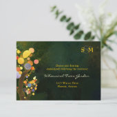 Carte D'accompagnement Réception De Mariage D'Arbre Rustique (Debout devant)