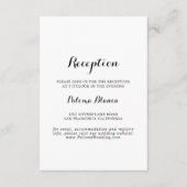 Carte D'accompagnement Réception de mariage de calligraphie moderne (Devant)