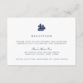 Carte D'accompagnement Réception de mariage de la marine nautique et du n (Devant)