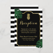 Carte D'accompagnement Réception de mariage de l'ananas d'Hawaï moderne (Devant / Derrière)