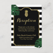 Carte D'accompagnement Réception de mariage de l'ananas d'Hawaï moderne (Devant)