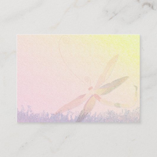 Carte D'accompagnement Réception de mariage de libellules de prairie mati (Dos)