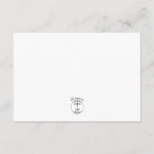 Carte D'accompagnement Réception de mariage de Noël Monogramme (Dos)