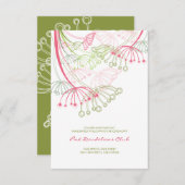 Carte D'accompagnement Réception de mariage de printemps Fleur de Pissenl (Devant / Derrière)