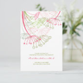 Carte D'accompagnement Réception de mariage de printemps Fleur de Pissenl (Debout devant)