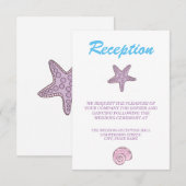 Carte D'accompagnement Réception de mariage de sirène de conte de fées ro (Devant / Derrière)