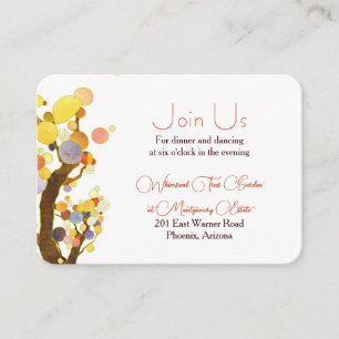 Carte D'accompagnement Réception de mariage des arbres de Bohême