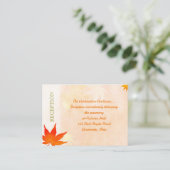 Carte D'accompagnement Réception de mariage des Feuilles d'érable (Debout devant)