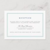 Carte D'accompagnement Réception De Mariage Des Marées De Seaglass (Devant)