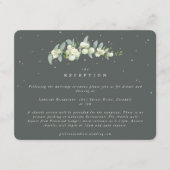 Carte D'accompagnement Réception de mariage des tiges de canneberge verte (Devant)