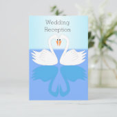 Carte D'accompagnement Réception de mariage design Swans (Debout devant)