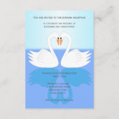 Carte D'accompagnement Réception de mariage design Swans (Dos)