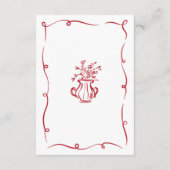 Carte D'accompagnement Réception De Mariage Dessinée À La Main Illustrée  (Dos)