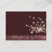 Carte D'accompagnement Réception De Mariage Du Dandelion Twilight (Dos)