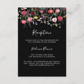 Carte D'accompagnement Réception de mariage du Fleur sauvage du jardin mu (Devant)