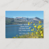 Carte D'accompagnement Réception de mariage du Grand Teton National Park (Dos)