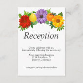 Carte D'accompagnement Réception de mariage du jardin floral de agrumes (Devant)