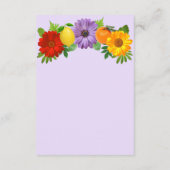 Carte D'accompagnement Réception de mariage du jardin floral de agrumes (Dos)