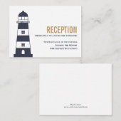 Carte D'accompagnement Réception de mariage du phare (Devant / Derrière)