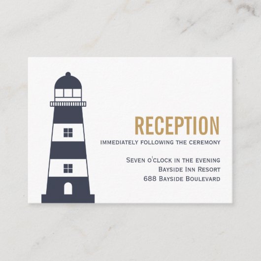 Carte D'accompagnement Réception de mariage du phare (Devant)