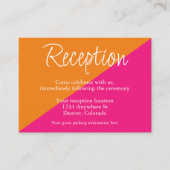 Carte D'accompagnement Réception de mariage dynamique Sunrise Mix & Match (Devant)