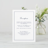 Carte D'accompagnement Réception de Mariage Écriture Élégante Classique B (Debout devant)