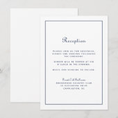 Carte D'accompagnement Réception de Mariage Écriture Élégante Classique B (Devant / Derrière)